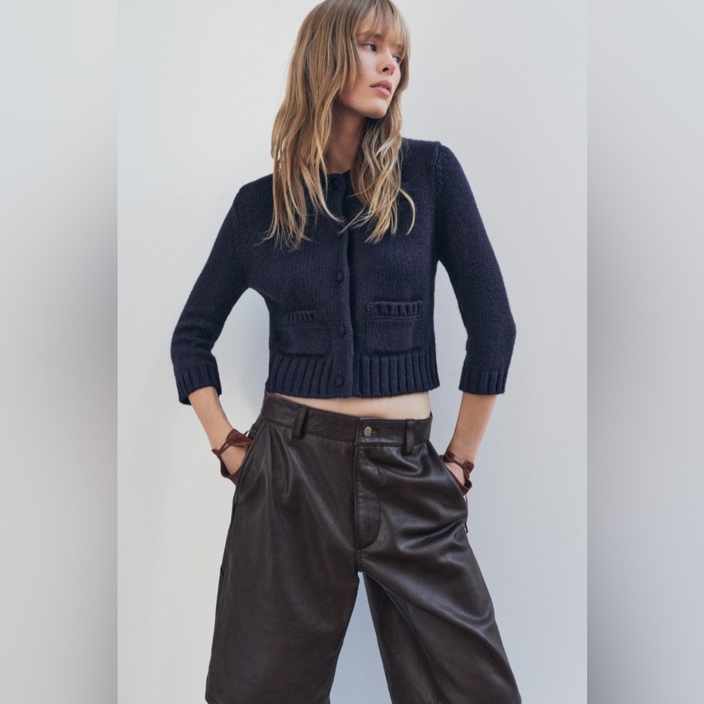 KNIT CARDIGAN WITH ELBOW-LENGHT SLEEVES